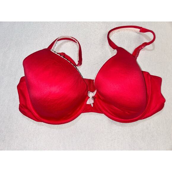 Red Bra Size 34C Victoria Secret Body By Victoria Push Up Lined Wired Padded - Picture 1 of 7